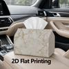 1pc, 2D Flat Printing, Tissue Box Marble Pattern Printed Tissue Box, Suitable for Home, Car, And Party Decoration Tissue Holder, Perfect for Christmas