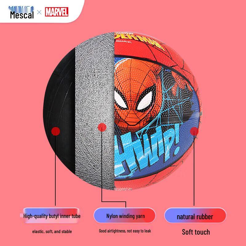 Disney Kids' Spiderman Rubber Basketball