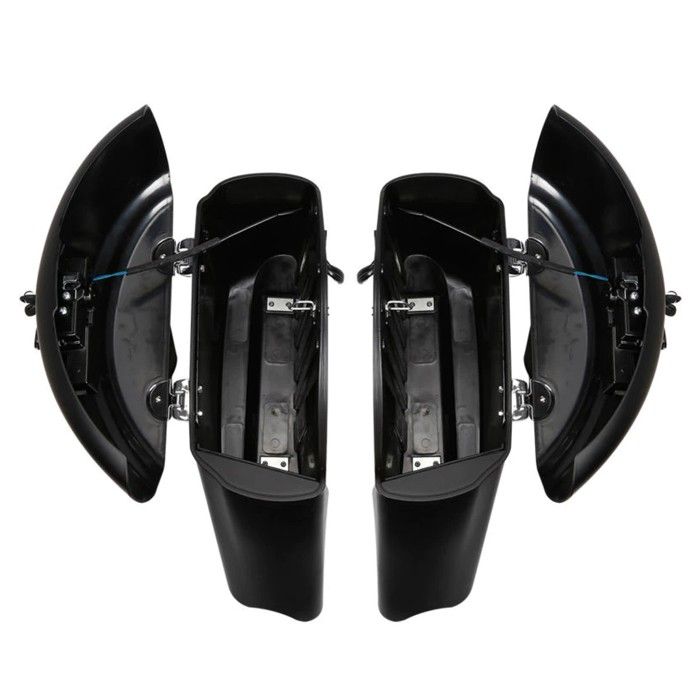 Sacoches latérales rigides - Indian Chieftain Dark Horse 2017-2018 - ABS noir mat - Verrouillables - 70x42x25,4 cm