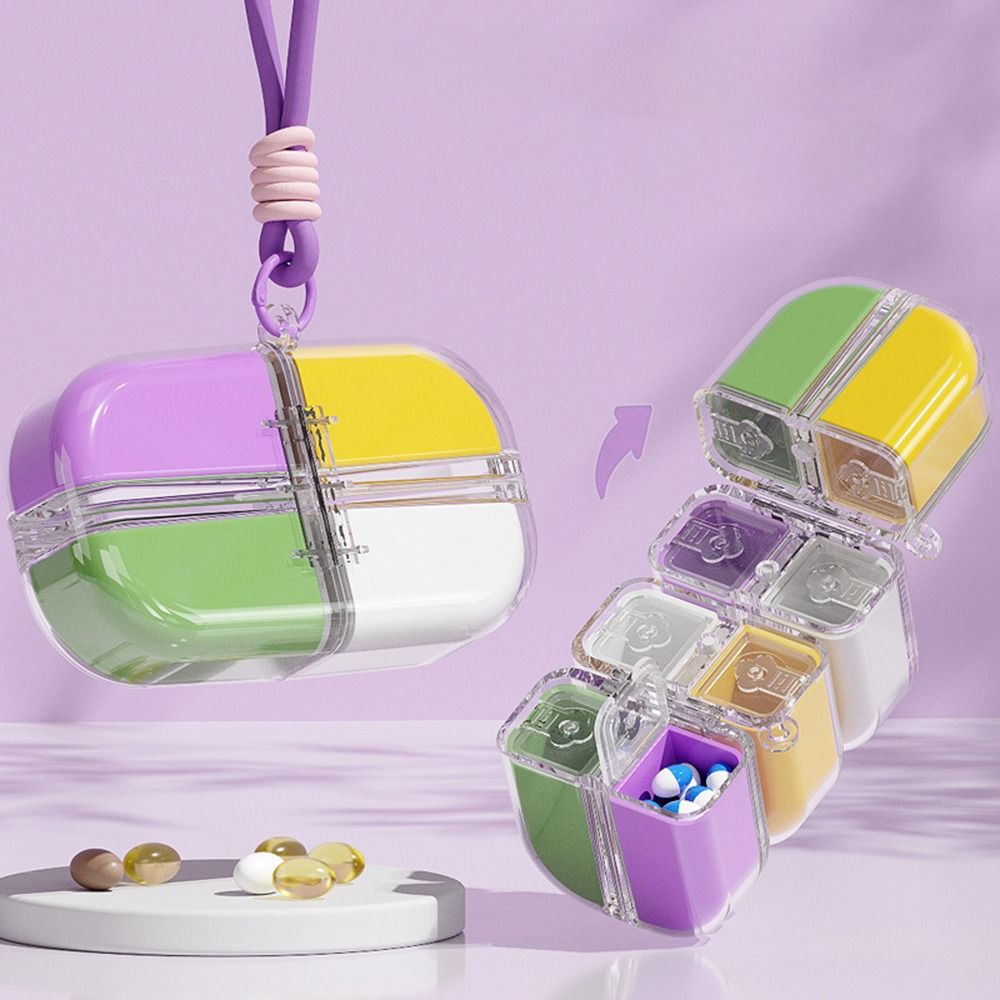 Moisture-Proof Seven Days Pill Case Magnetic Pill Organizer Pill Dispenser  for Home&Travel