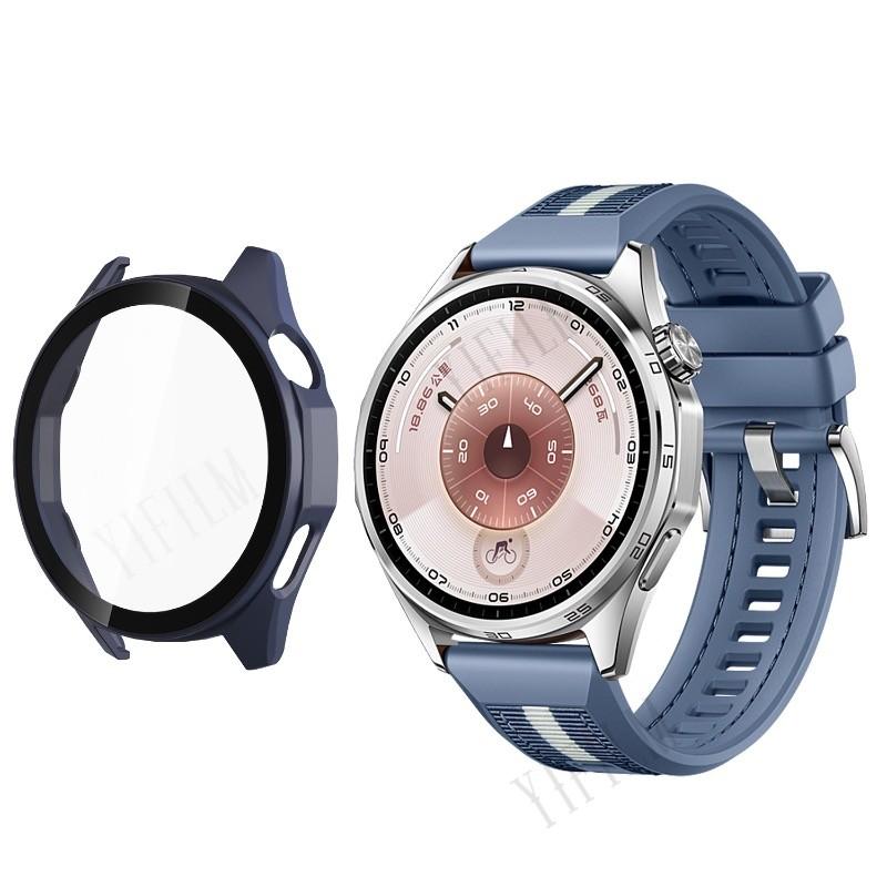 Offizielle Nylon-Armbandbänder mit PC-Schutzhülle für Huawei Watch GT 6 GT6 Pro GT5 46mm 22mm Komposit-Silikonarmband
