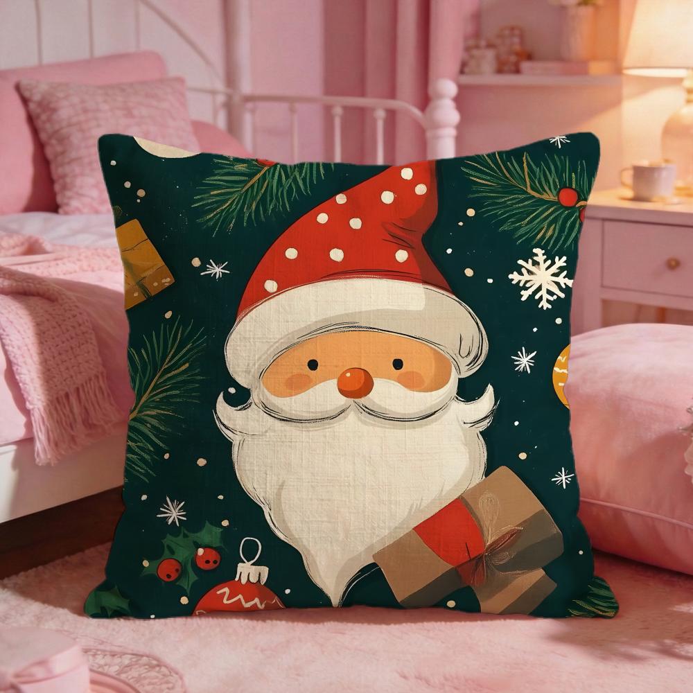 Cchristmas Cushion Cover Premium Comfort Reversible Pillow Cove Two In One Design For Any Room  Car Interior