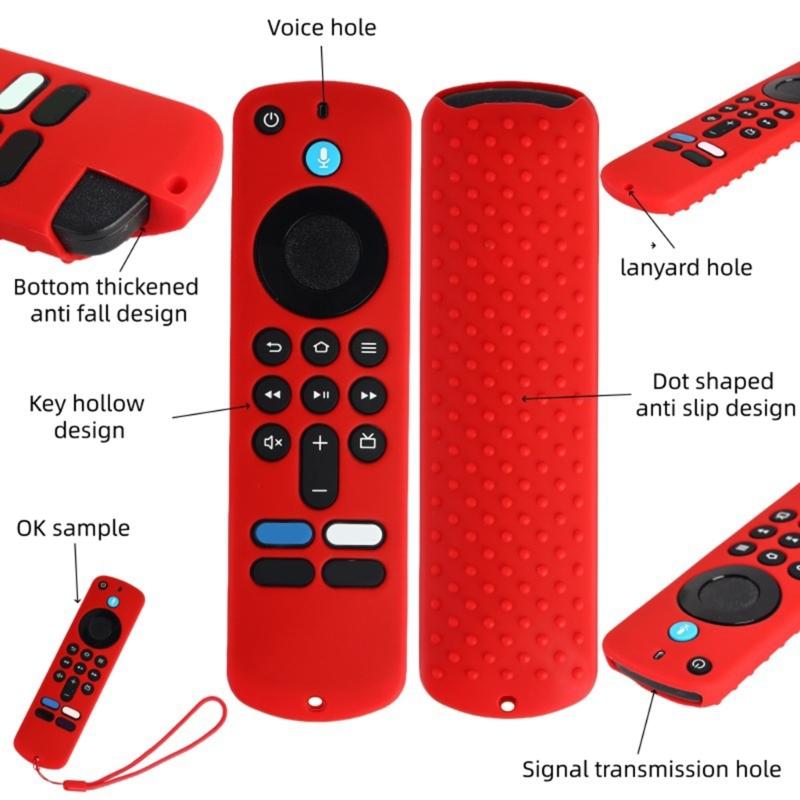 Shockproof AntiSlip Silicone Cover Case For Fire Tvs Stick 4K Remote Control Protective Sleeve With MultiColor Option