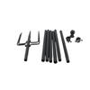 10 FT Flagpole Heavy Duty Windproof Ground Flag Pole with 5 Prongs Base for Outdoor Yard Garden Decor