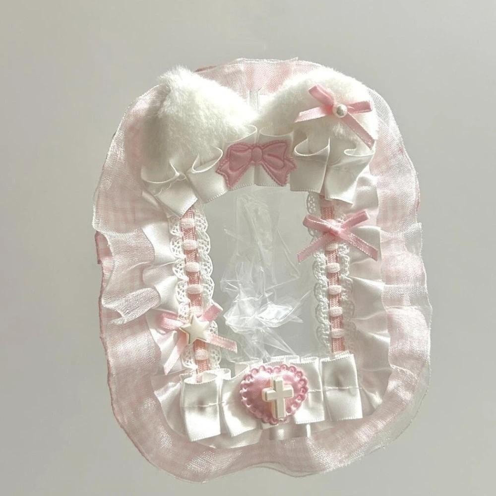 

Sweet DIY Card Holder with Ribbon Lolita Lace Photocard Case Handmade Anime Photo Protector Case Card