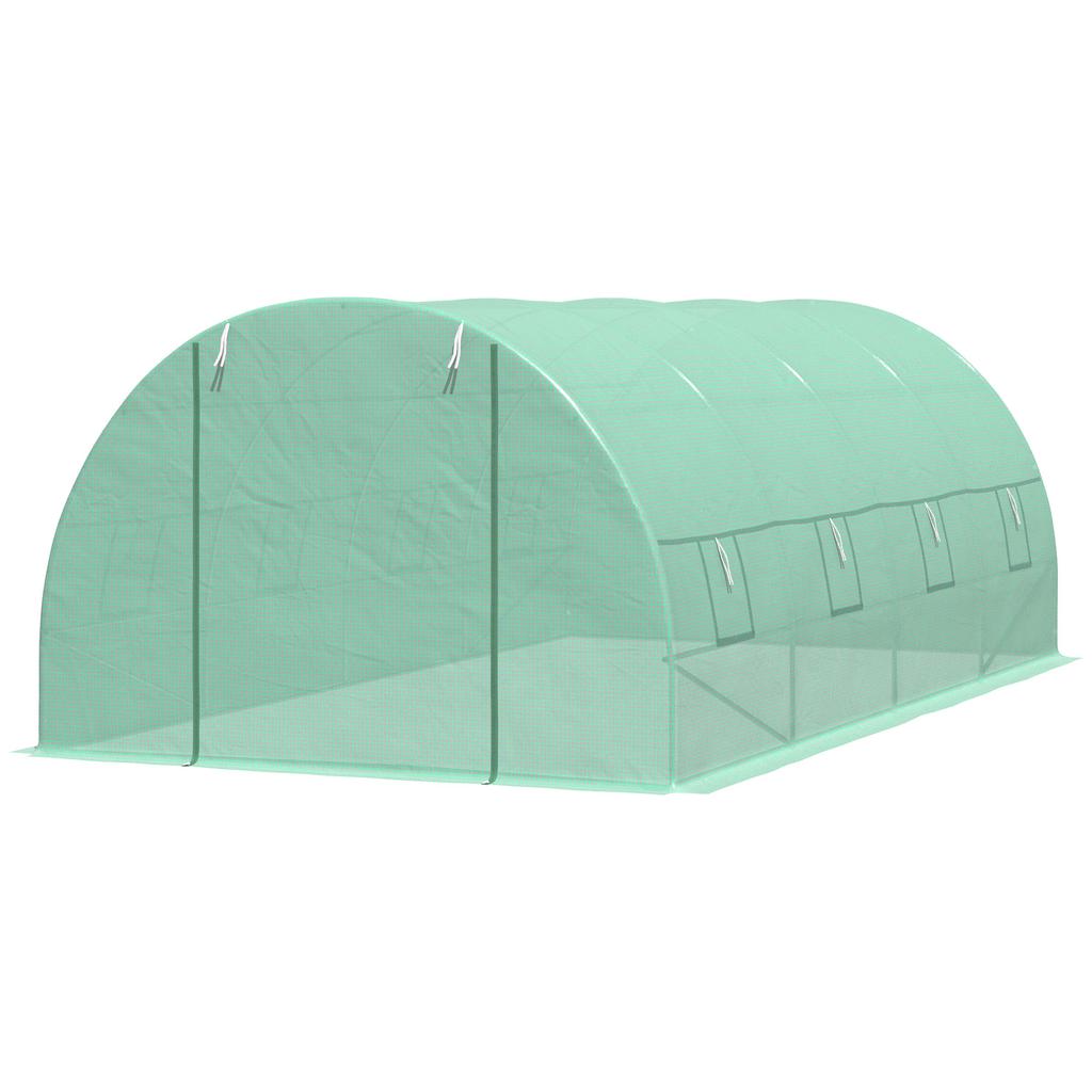 6 x 3 x 2m Walk-in Outdoor Garden Greenhouse Polytunnel with Door and Windows