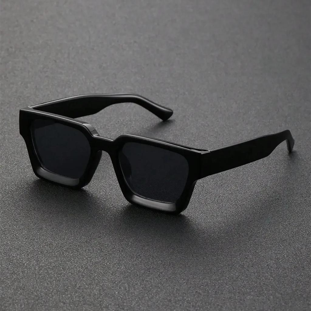 Square Vintage Sunglasses For Men Women Fashion Big Black Frame Shades Retro Designer Sun glasses Driving Eyewear Male UV400