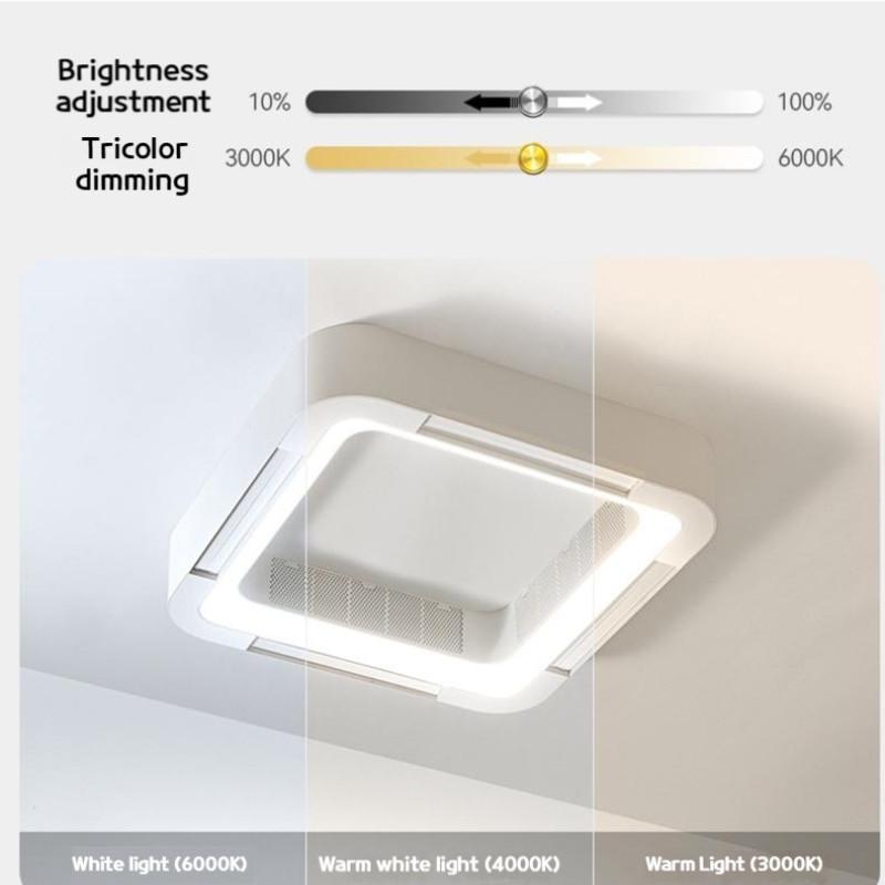 Intelligent Dimming Lighting Fan Household Energy Saving Bladeless Ceiling Fan Light 6 Speed Frequency Conversion Fan Lamp