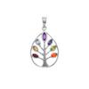 92.5 Silver Chakra Pendant for Her Zivori Multi Gemstone Pendant