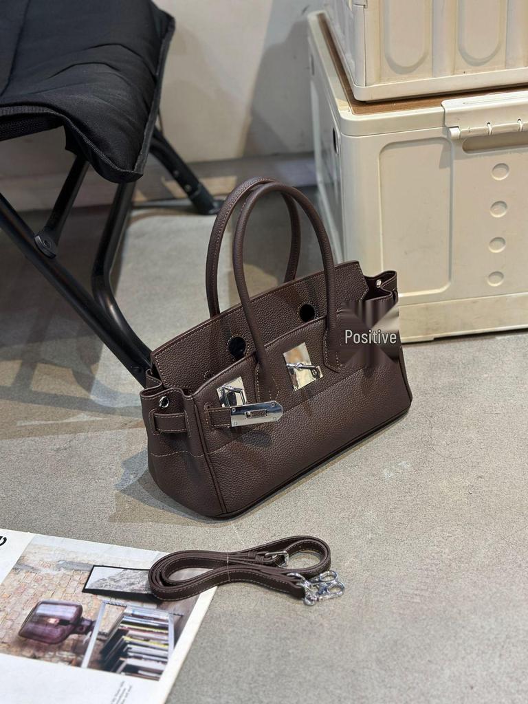 Platin Damen Herbst/Winter 2025 Französische Mode Kelly Crossbody Handtasche - Großes Fassungsvermögen