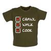 Krabbeln Kochen Gehen - Kinder Baby Kinder Jungen Mädchen Unisex T-Shirt / Body - Küchen-Konditor