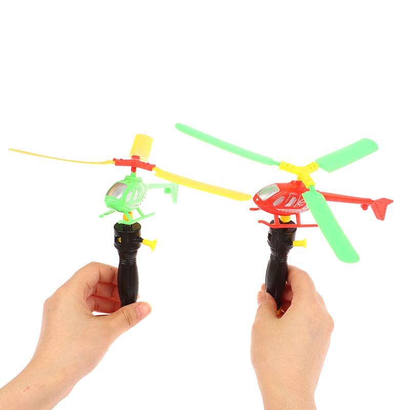 Classic Outdoor Game Handle Pull Line Helicopter Draw Rope Take-Off Small Plane Interactive Educational Toys Children'S Gift