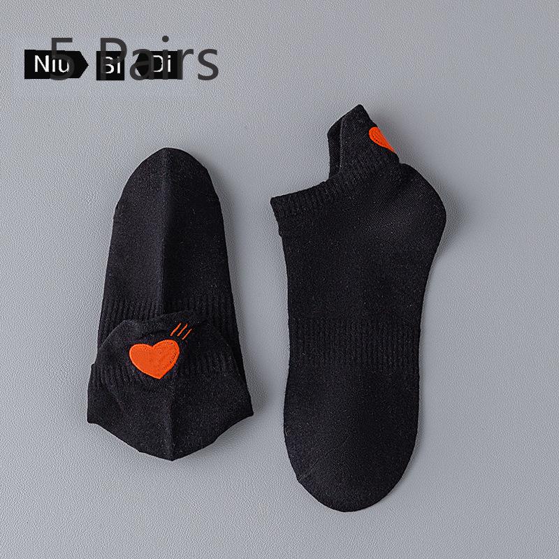 

5 пар летних тонких хлопковых дезодорирующих спортивных носков для мальчиков 5 Pairs чёрный