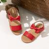 Girls' Summer Beach Bow Sandals - Versatile Open-Toe Princess Shoes
