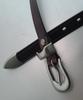 Pogseubagenwachi 18Mm Dark Brown Genuine Cowhide Belt Matte Buckle