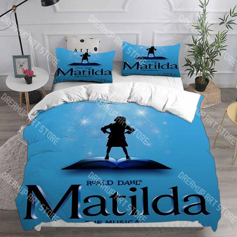 Fashion Roald Dahl’s Matilda the Musical Bedding Set Single Twin Full Queen King Size Bed Set Kids Bedroom Duvetcover Set