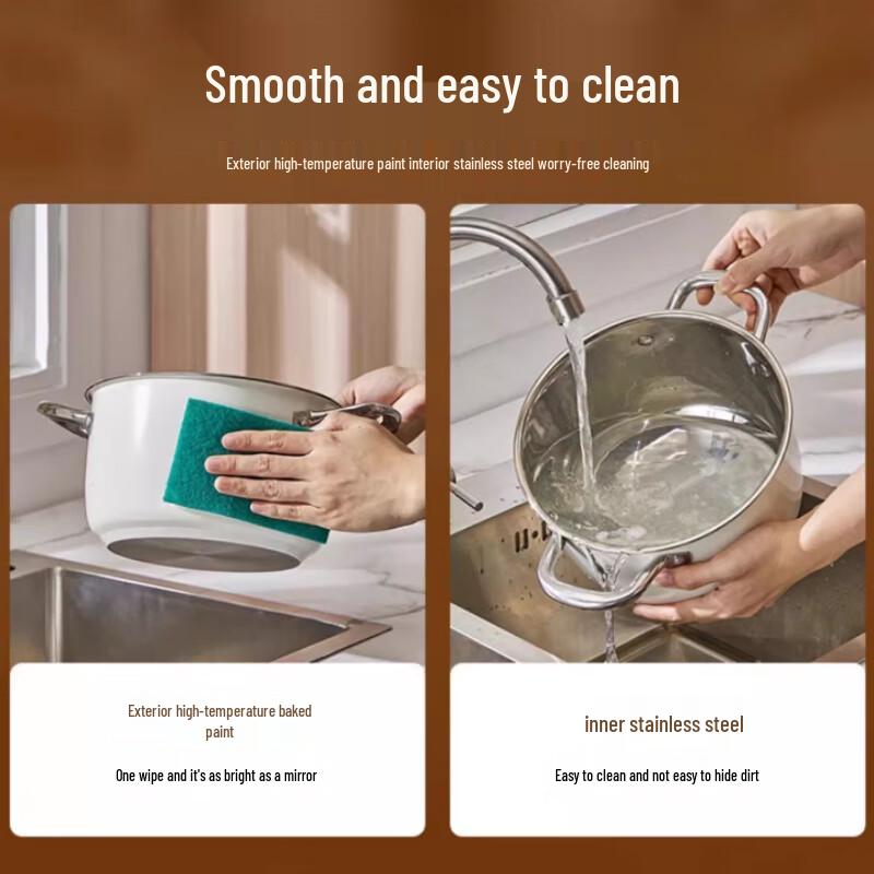Sule 304 Stainless Steel Double Layer Steamer & Soup Pot