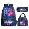 Kpop Peripheral Printing Student Schoolbag Fashionable Large Capacity Casual Backpack Three-Piece Set