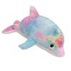 50cm Gestreifter Regenbogen Delfin Plüschtier Flauschiges Kuscheltier Meeresbewohner Kawaii Schlafbegleiter Beruhigendes Geschenk