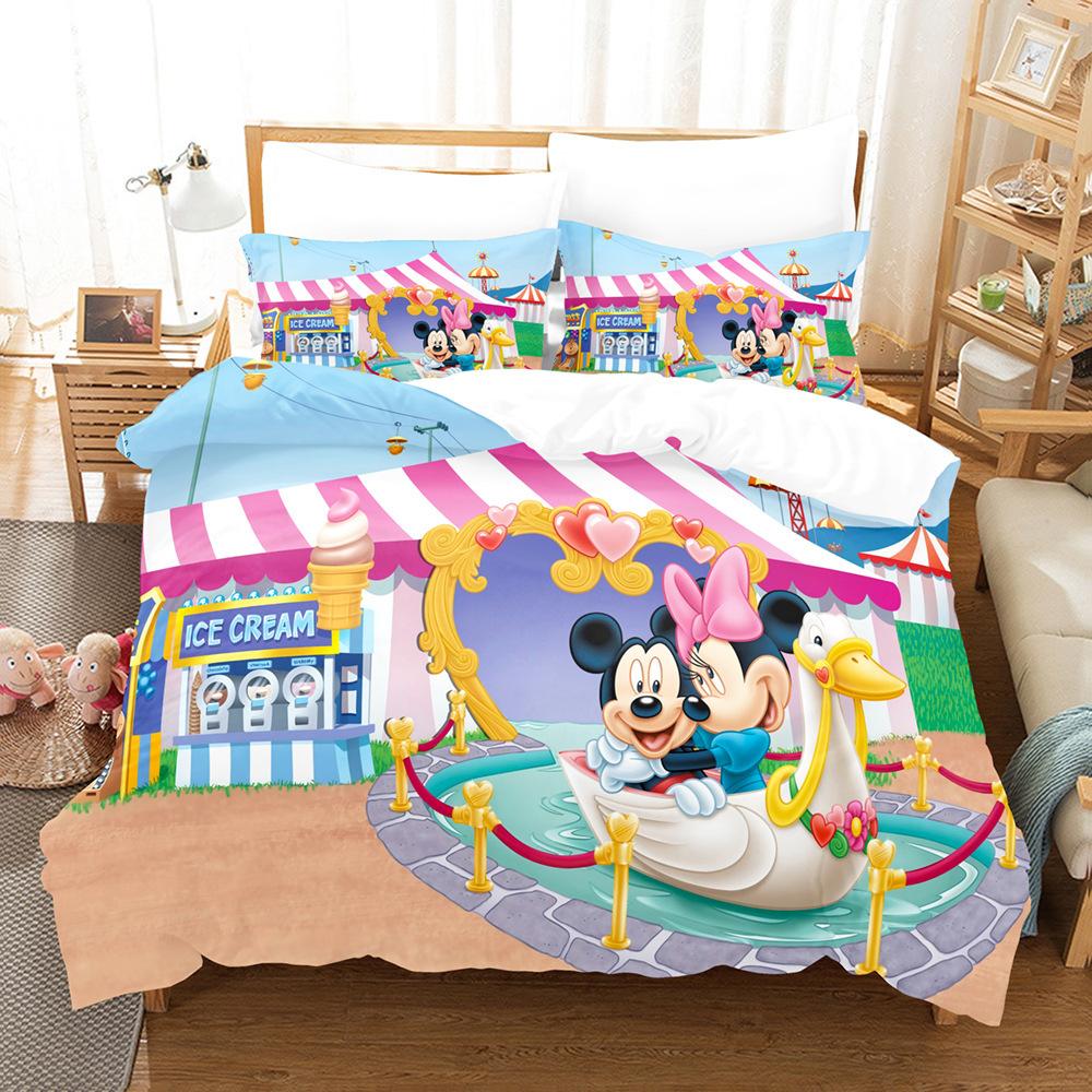 

3D Cartoon Animation Bedding Three-Piece Digital Printing Microfiber Polyester Cotton Quilt Cover 135 * 200CM single cover