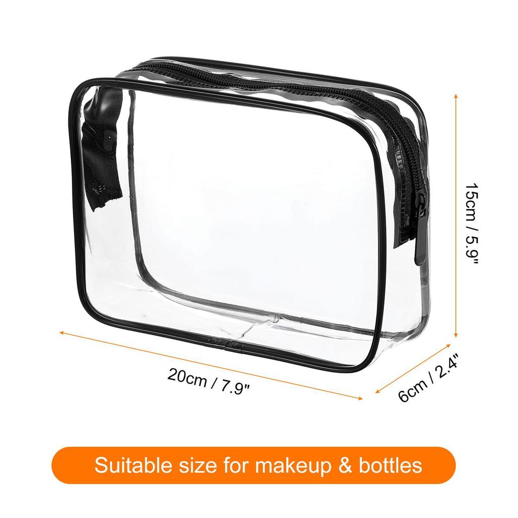 Cross-Border Thick Transparent PVC Makeup Bag - Waterproof, Portable, Large Capacity Toiletry Bag for Travel