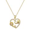 Sunflower Elephant Light Luxury Temperament Gorgeous Full Diamond Necklace Female Versatile Collarbone Chain Titanium Steel Chain