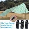 Tarp Clips with Rope Tensioner Multi-Function Windproof Buckles for Outdoor Tent Canopy Shade Net and Rain Cover