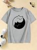 Cartoon Kawaii Cat T Shirts Manga Kids Short Sleeve Childrens Tshirt Boys Girls Summer Spring Casual Top Tee
