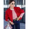 Herfst Winter Ronde Hals Effen Kleur Rits Jas Dames Losse Casual All-match Cardigan Jas Top