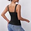 Women's Sexy V-Neck Sleeveless Camisole T-Shirt with Slim Fit and Backless Design