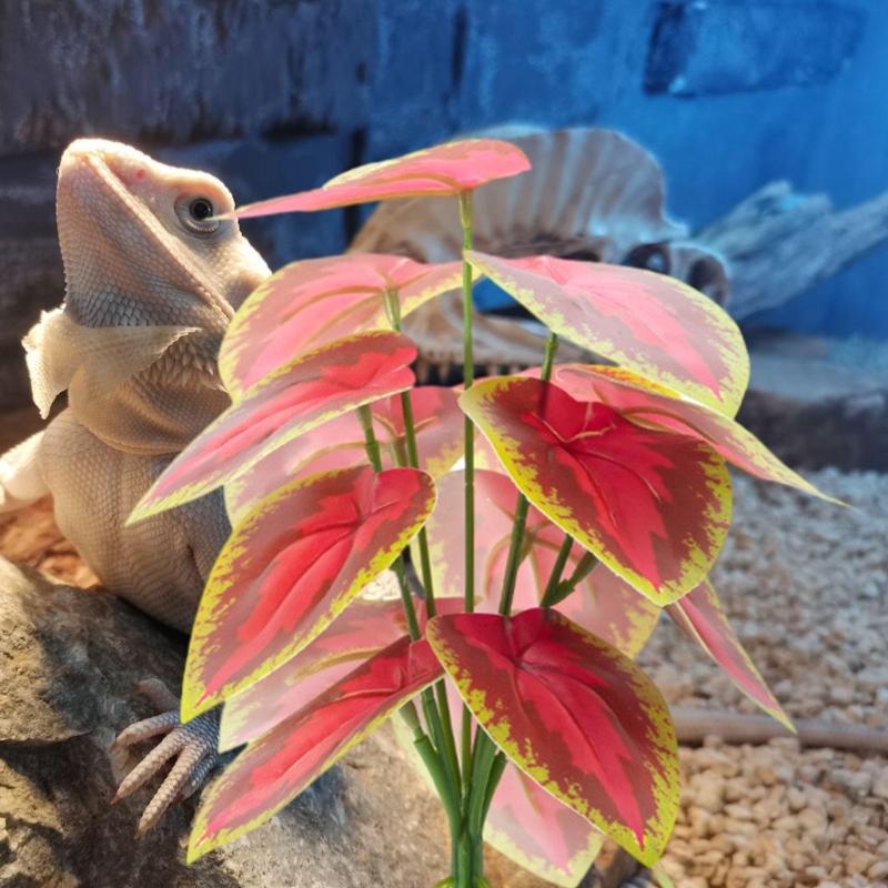 Artificial Grass for Reptiles Tanks Flexible and Safe Decoration Comfortable Environment Plant Grass Landscaping