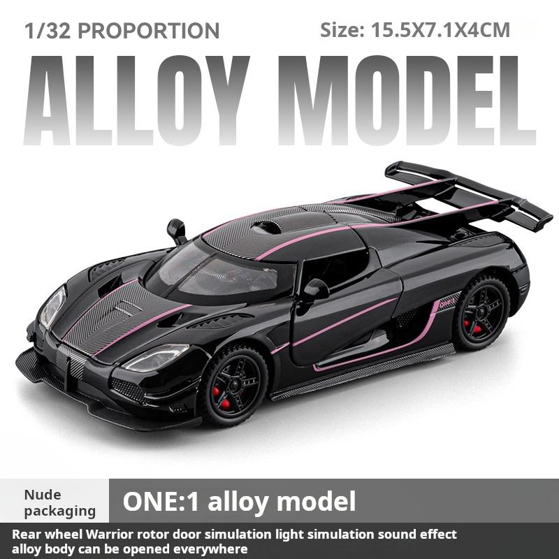 1:32 Koenigsegg One:1 Simulation Alloy Car Model Super Car Light & Sound Toy Car Collectible Decoration & Gift for Boys