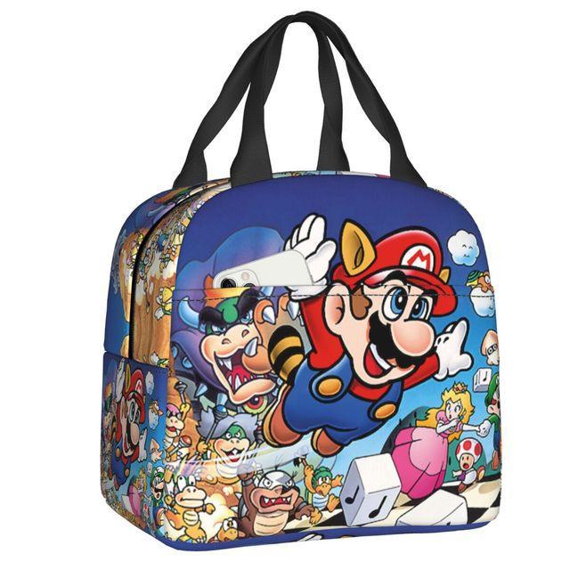 Mario Super Mario Lunch Bag Elementary School Student Insulated Lunch Box Handheld Meal Bag Ice Pack