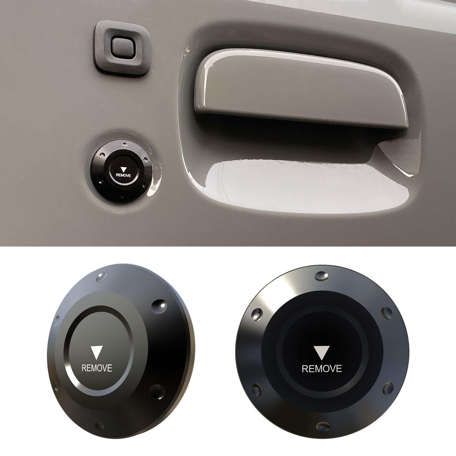 

alumania Keyhole Cover Aluminium Full Billet [Black] Jimny JB64 Sierra JB74 Комплект з 2 штук VSJ-KC02-BK