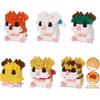 Kawada Nano Block Mini Nano Tottoko Hamutaro Vol.2 Box Set 6 Pieces Collectible Building Toys