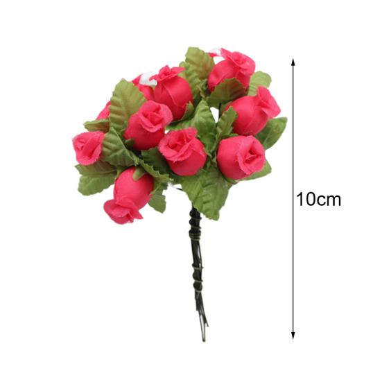 1 bukett kunstig blomst 12 rosehoder DIY Craft Home Party Bryllupsdekor