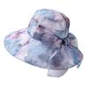 Windproof Rope Thin Bow Sunshade Cap Foldable Sunscreen Basin Hat Women Fisherman Hat  Female