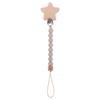 Beads Food Grade Beech Wood Star Pacifier Clips Chains Molar Chain Lanyard Baby Pacifier Chain