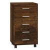 342674 vidaXL Chest of Drawers with Castors Smoked Oak Engineered Wood