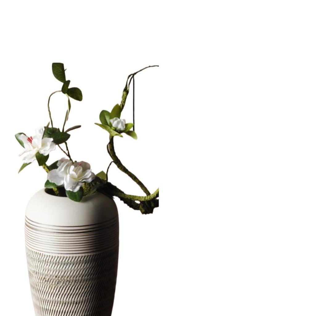 Hand-Carved Chinese Zen Ceramic Vase for Dried Flowers - Home Decor