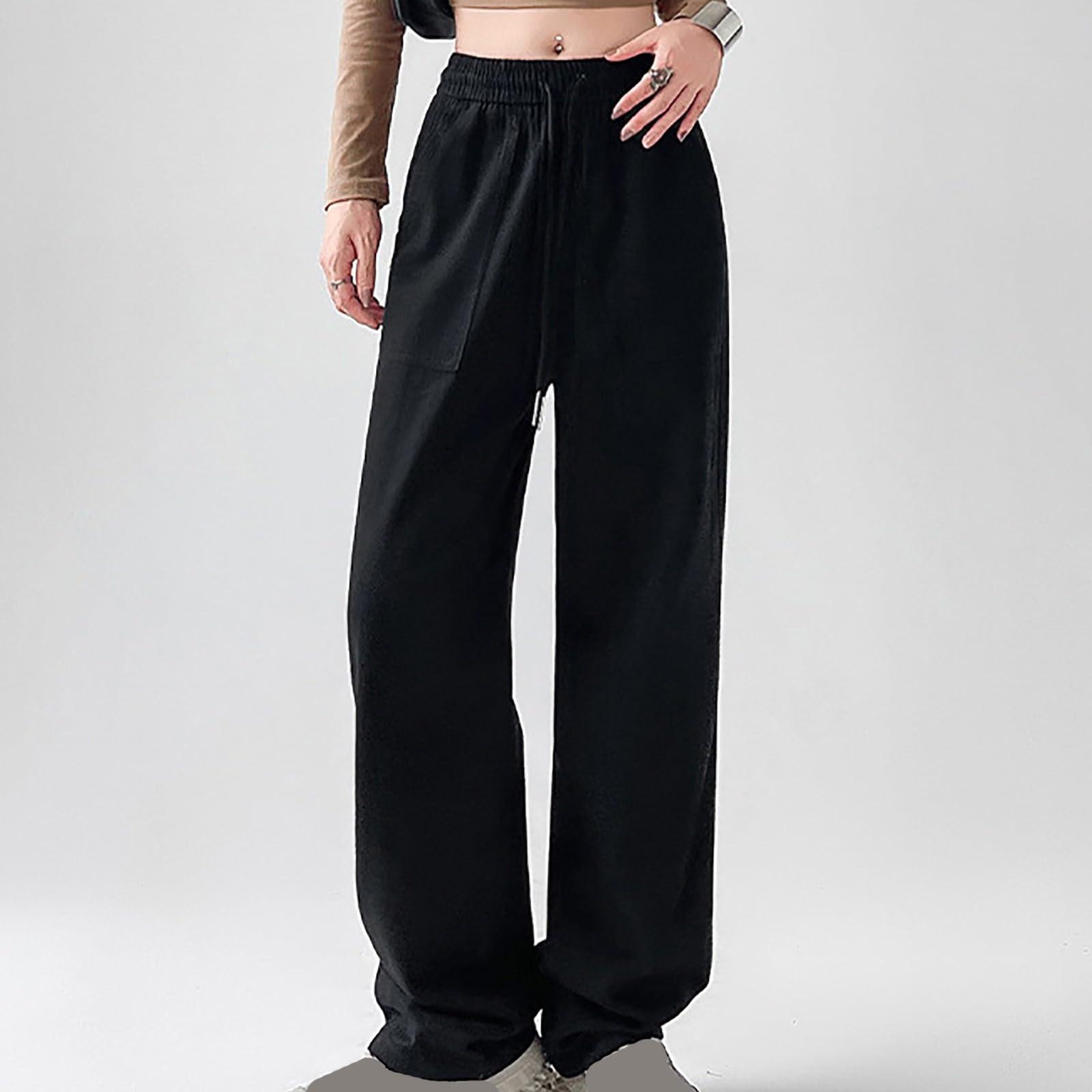 

Женские модные однотонные повседневные брюки L чёрный