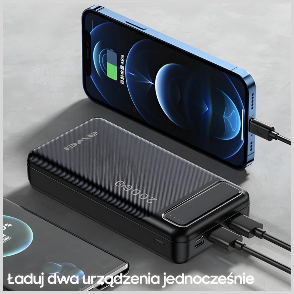 Powerbank Awei P6K 20000mAh 2xUSB/Power Delivery Schwarz