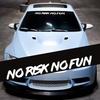 Pack of 1 "NO RISK NO FUN" Front Windshield Decals, Cover Scratch Decorative Car Stickers, Self-adhesive Vinyl Waterproof