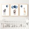 Wall Art Animal Zebra Elephant Giraffe Bubbles Canvas Painting Posters Prints Nordic Nursery Wall Picture Kids Room Decor
