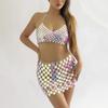 Sexy Street Shot Geometric Round Clothing Chain, Handmade Colored Sequined Suspender Body Chain For Women