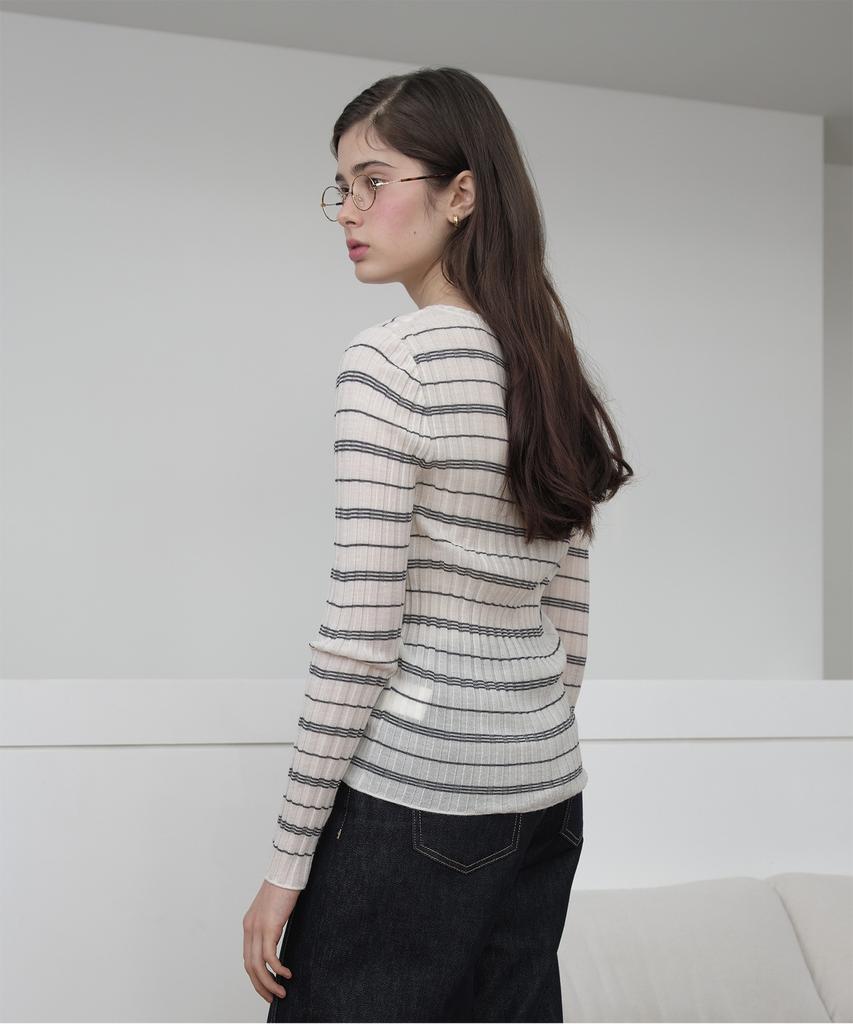 JUCYJUDY Striped Wool Knit Pullover Jzkt021B