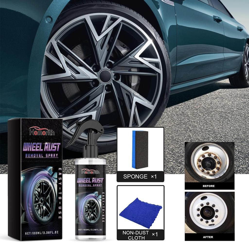 Homonth Multi-Purpose Rust Remover Spray Metal Surface Chrome Paint Car Maintenance Iron Powder Cleaning Super Rust Remover Car Inhibitor
