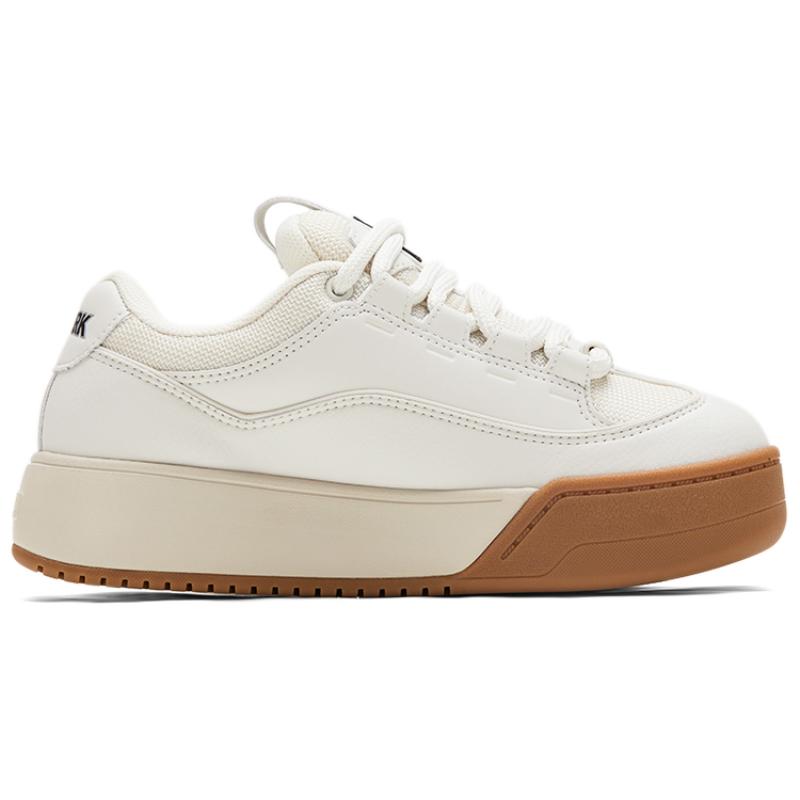 MLB Chunky Wide Low top Skateboard Shoes Unisex White Beige Sneakers 3ASXCCW3N-50CRS