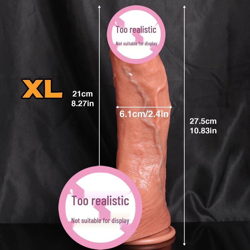 Copa de Succión de Silicona Pene Falso para Masturbación Femenina