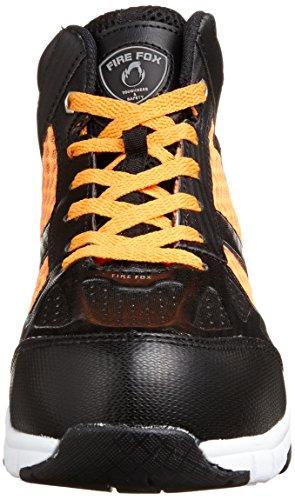 Co-cos Nobuoka Fire Fox HZ-340 Safety Work Shoes, High-Cut with Toe Cap and Flexible Sole, Orange, Size 24.5cm